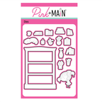 Pink and Main Cozy Shelf Clear Stamp and Die Set image 2