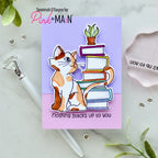Pink and Main Cozy Shelf Clear Stamps pm0869 calico cat
