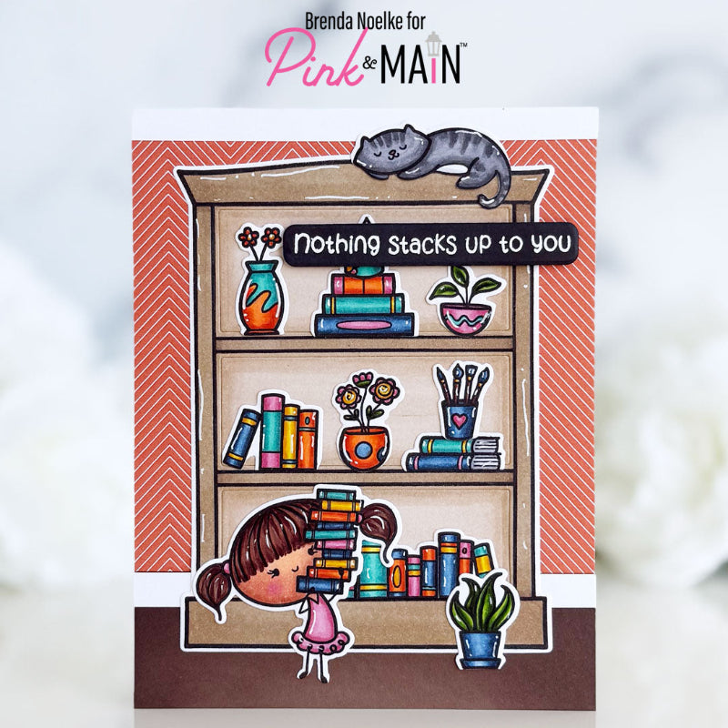 Pink and Main Cozy Shelf Dies pnm858 cute bookshelf
