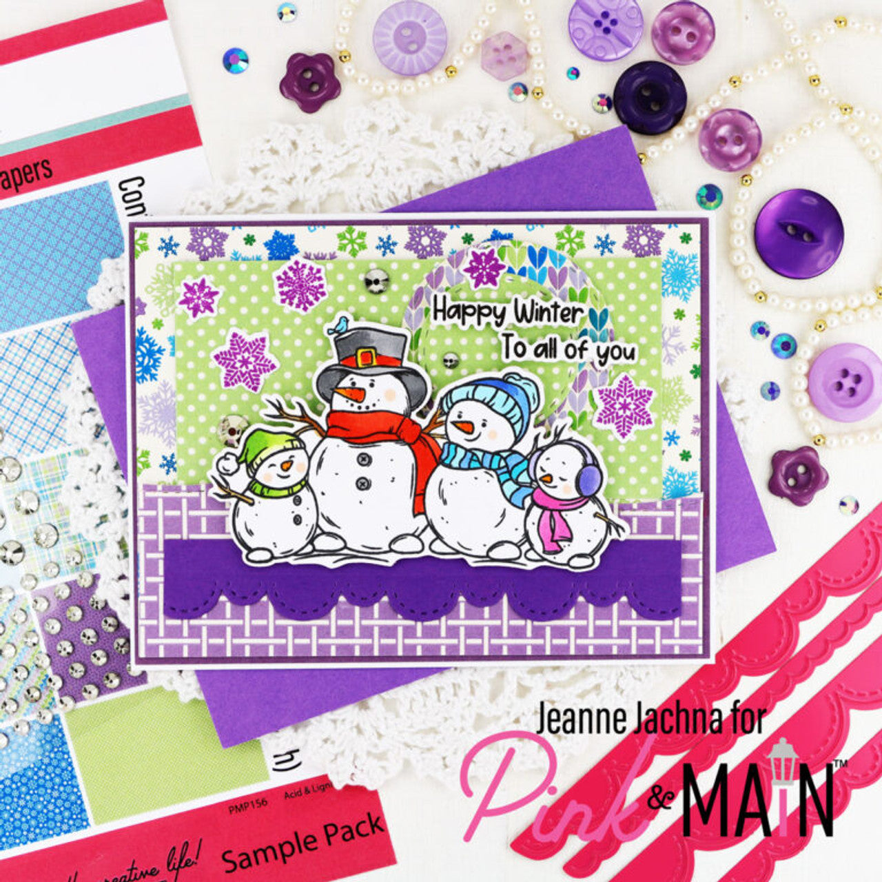 Pink and Main Cozy Winter 5.5 x 8.5 Paper Pack pmp156 happy winter