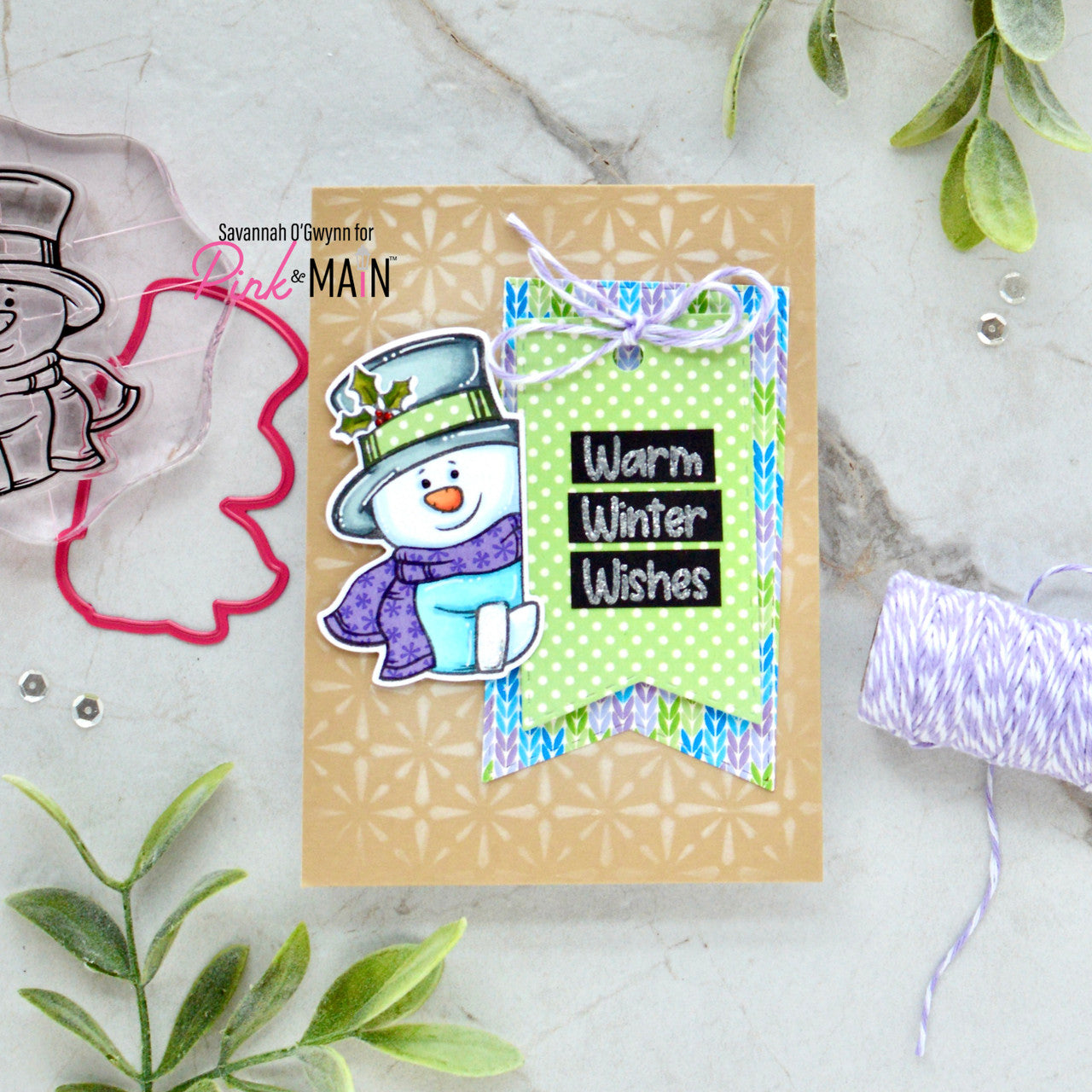 Pink and Main Cozy Winter 5.5 x 8.5 Paper Pack pmp156 snowman