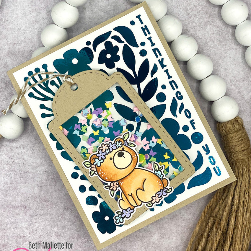 Pink and Main Critters With Flowers Clear Stamps pm0779 butterflies