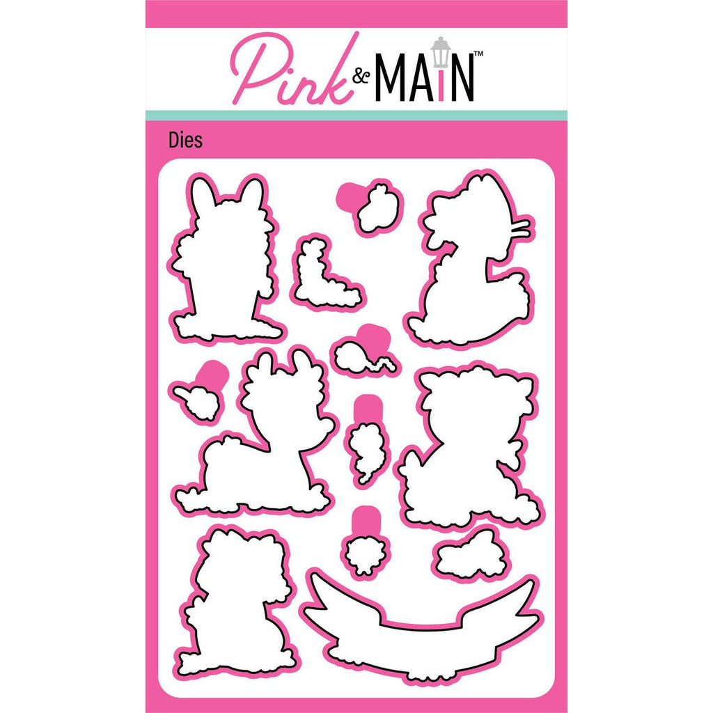 Pink and Main Critters With Flowers Dies pnm745