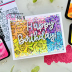 Pink and Main Cute Cupcakes Foilables Panels pmf396 happy birthday
