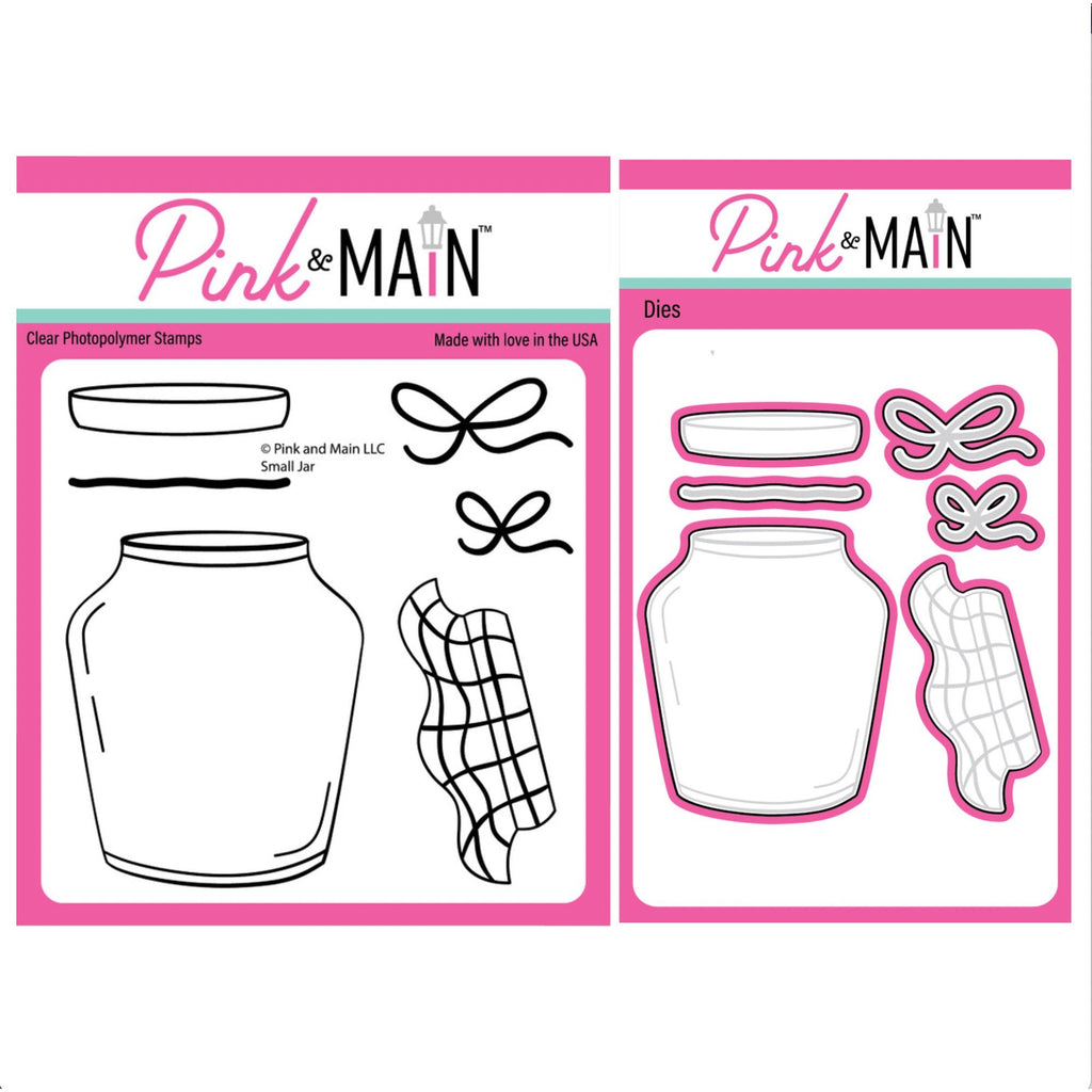 Pink and Main Cute Little Jar Clear Stamp and Die Set