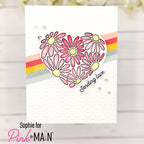 Pink and Main Daisy Dots 6x6 Embossing Folder pmt110 sending love stripes