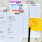 Pink and Main Date It Months Clear Stamps pm0826 birthdays