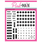 Pink and Main Date It Weeks and Days Clear Stamps pm0825