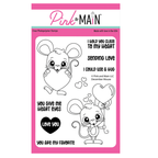 Pink and Main December Mouse Clear Stamp and Die Set image 3