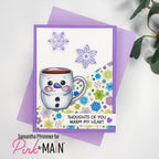 Pink and Main December Mug Clear Stamps pm0751 snowflakes