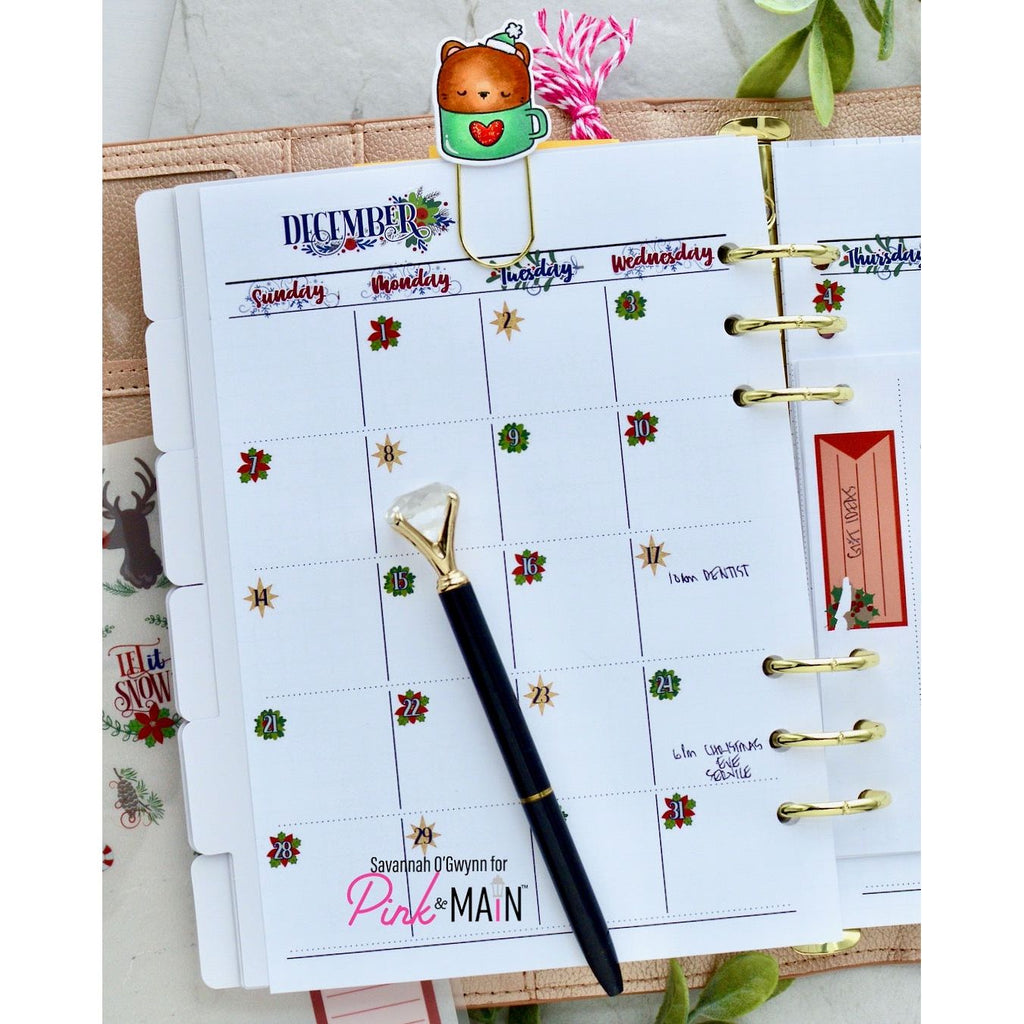 Pink and Main December Rub Ons pmr004 journal
