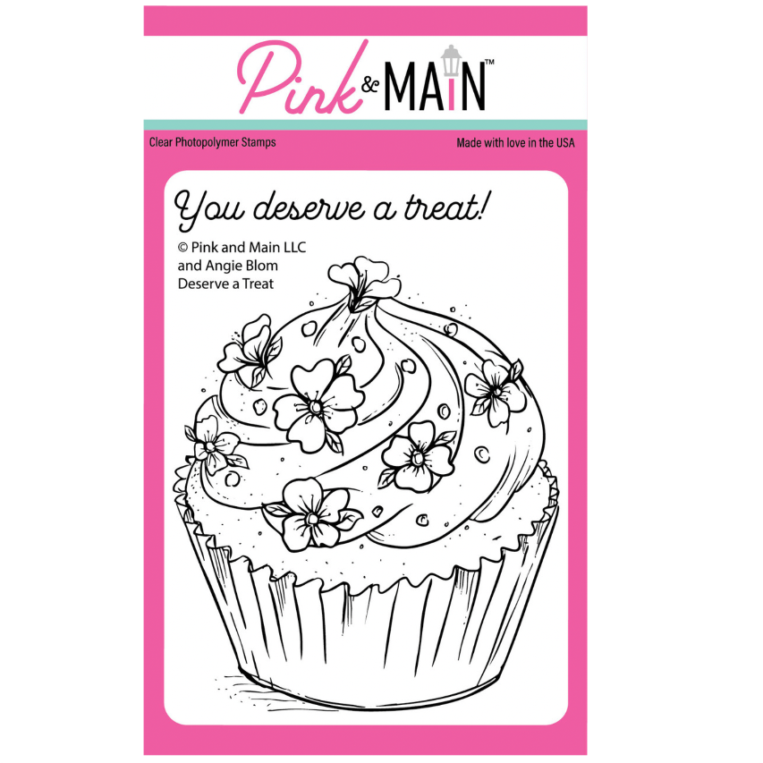 Pink and Main Deserve a Treat Clear Stamp and Die Set image 1