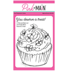 Pink and Main Deserve a Treat Clear Stamp and Die Set image 1