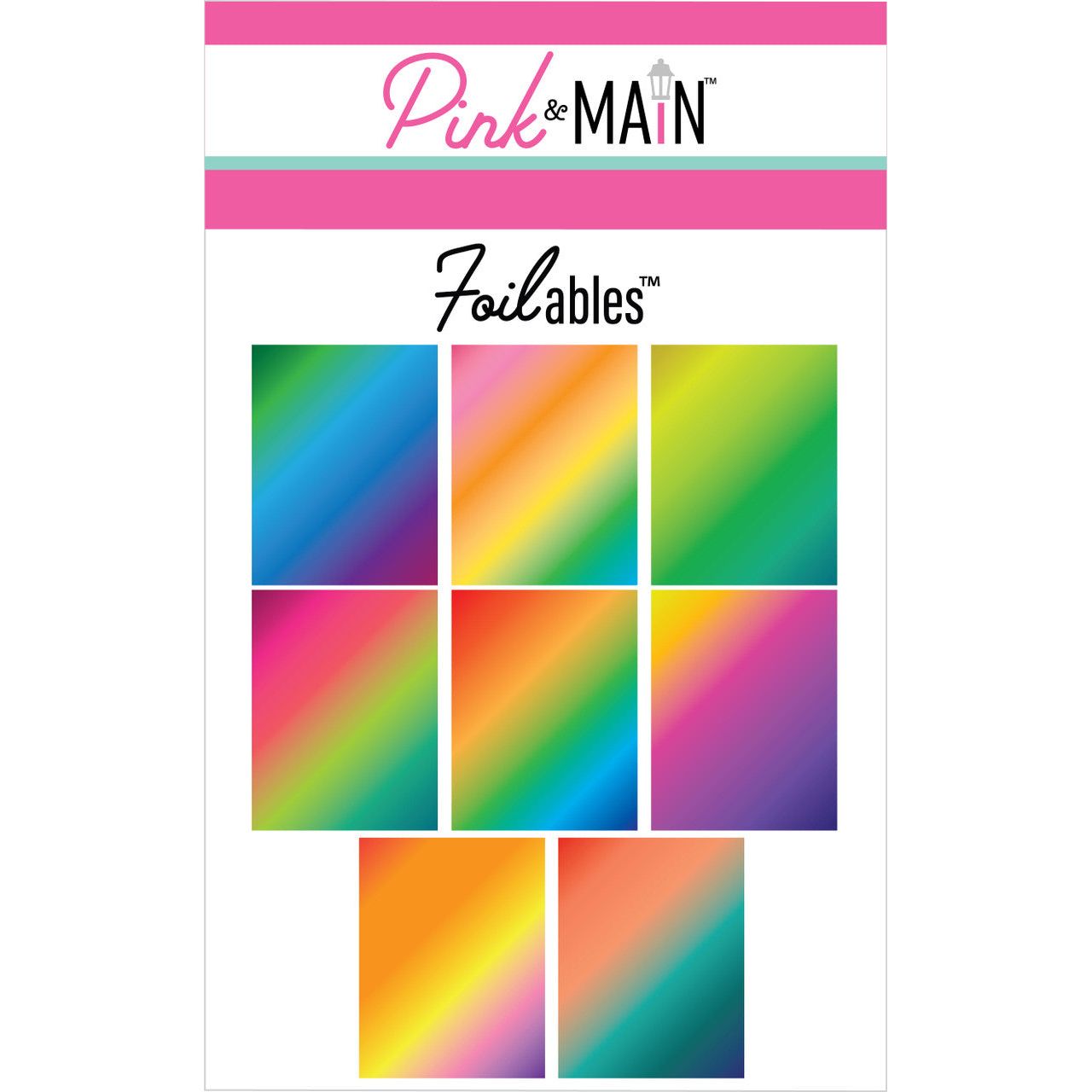 Pink and Main Diagonal Ombre Foilables Panels pmf293