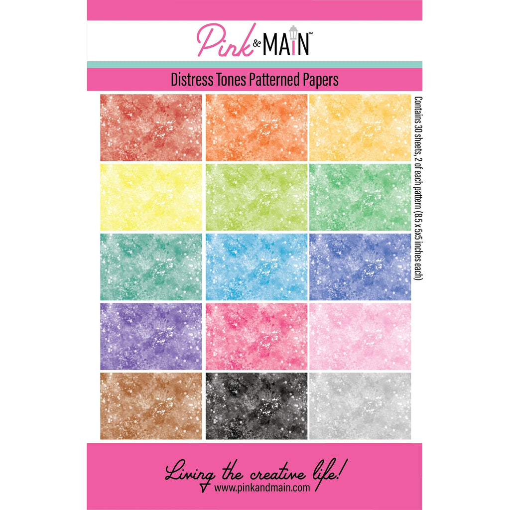 Pink and Main Distress Tones 8.5 x 5.5 inch Paper Pack pmp160