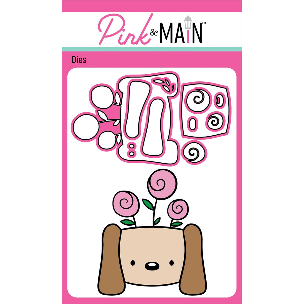 Pink and Main Dog Planter Dies pnm724