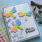 Pink and Main Dragonfly Wings CheerFoil Roll pmf366 rainbow sparkle
