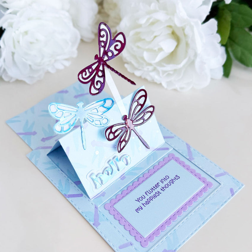 Pink and Main Dream Dragonflies Dies pnm871 happy thoughts