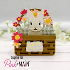 Pink and Main Easter Basket Pop Up Card Dies pnm831 plaid grass