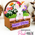 Pink and Main Easter Basket Pop Up Card Dies pnm831 spring flowers