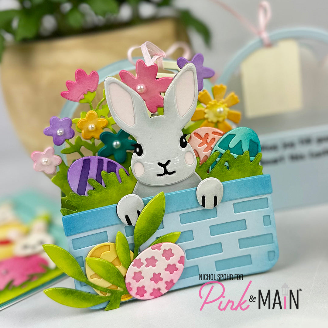 Pink and Main Easter Basket Pop Up Card Dies pnm831 sweet bunny design | color-code:ALT02