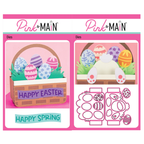 Pink and Main Easter Basket Pop Up and Bunny Tail Basket Add On Die Set