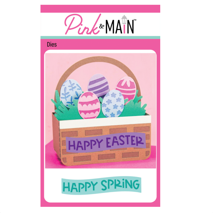 Pink and Main Easter Basket Pop Up and Bunny Tail Basket Add On Die Set image 1
