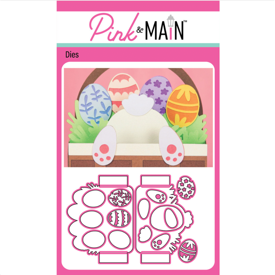 Pink and Main Easter Basket Pop Up and Bunny Tail Basket Add On Die Set image 2