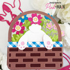 Pink and Main Easter Basket Pop Up and Bunny Tail Basket Add On Die Set pink flowers