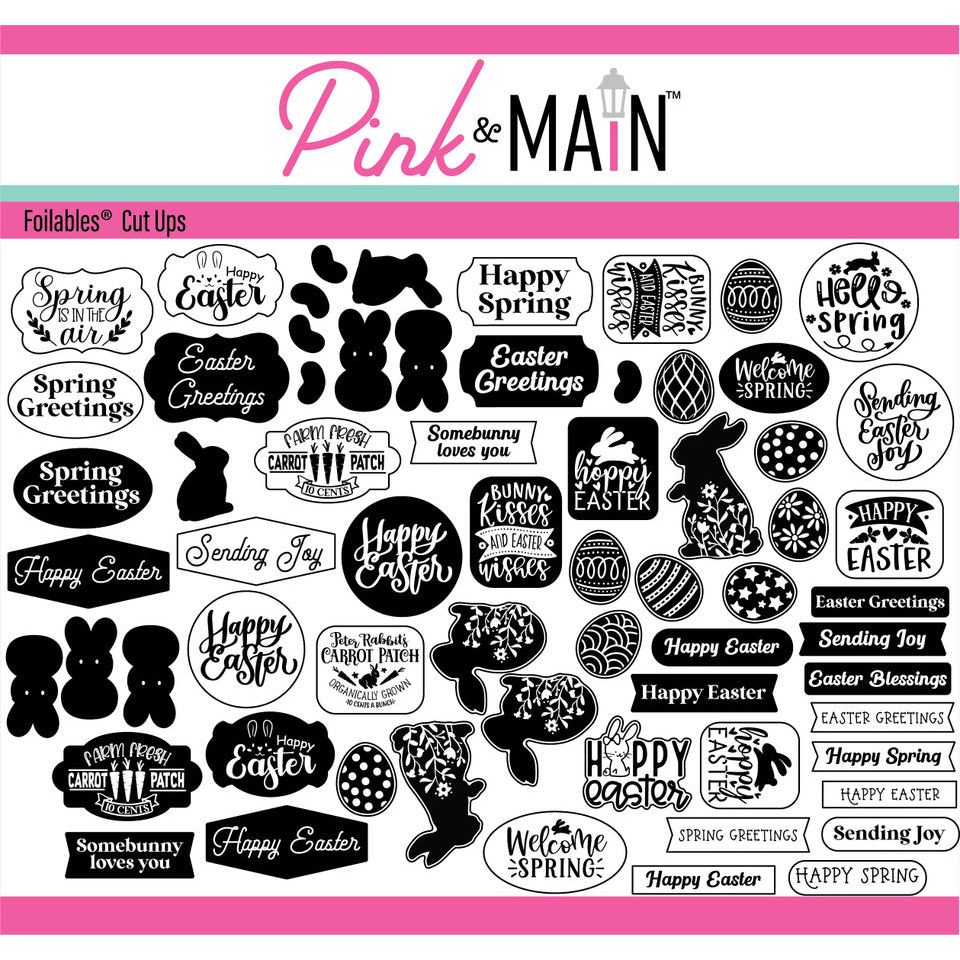 Pink and Main Easter Foilables Cut Ups pmf294