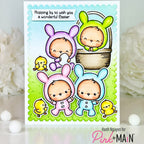 Pink and Main Egg-stra Sweet Clear Stamp and Die Set easter basket