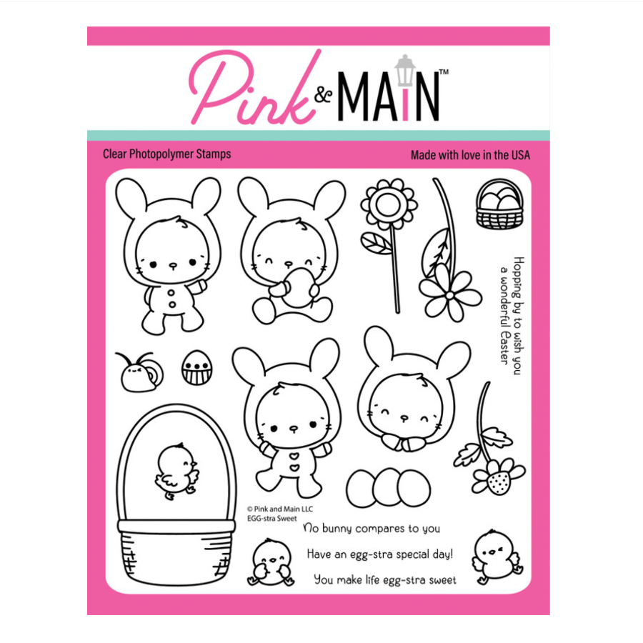 Pink and Main Egg-stra Sweet Clear Stamps pm0846