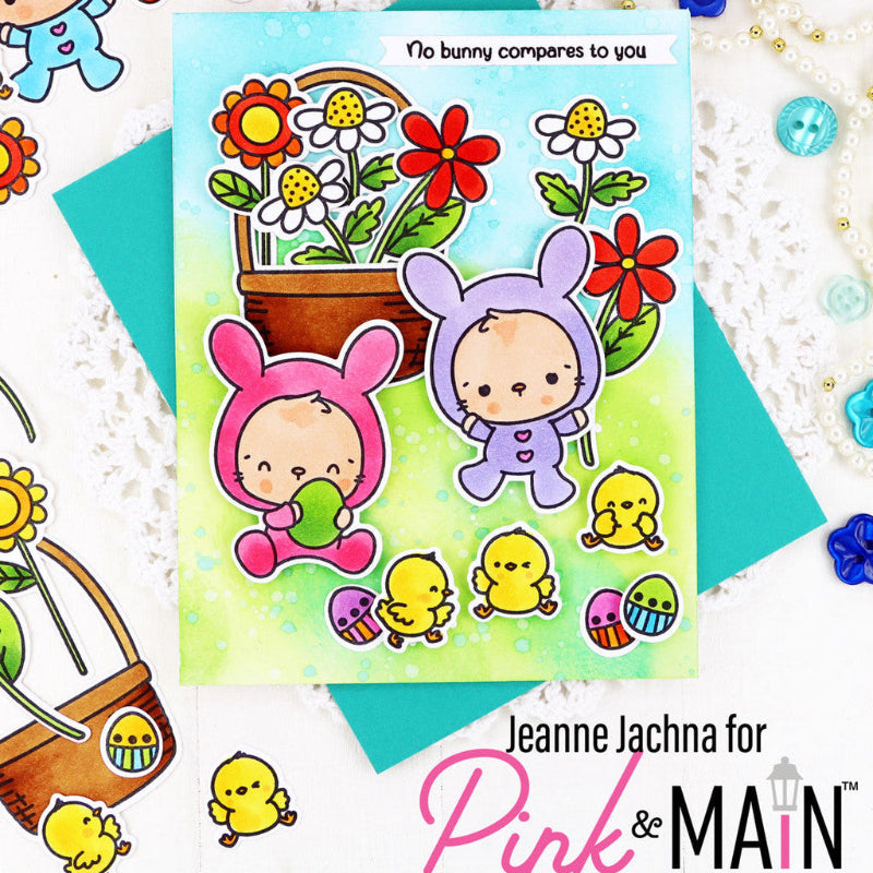 Pink and Main Egg-stra Sweet Clear Stamps pm0846 little chicks