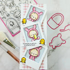 Pink and Main Egg-stra Sweet Dies pnm828 pink plaid background