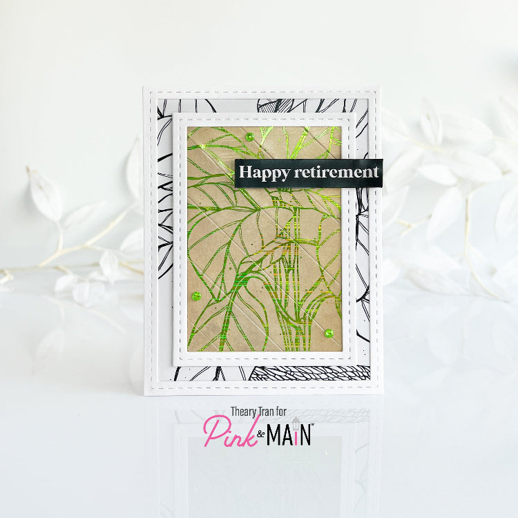 Pink and Main Everyday Sentiments Foilables Cut Ups pmf301 happy retirement