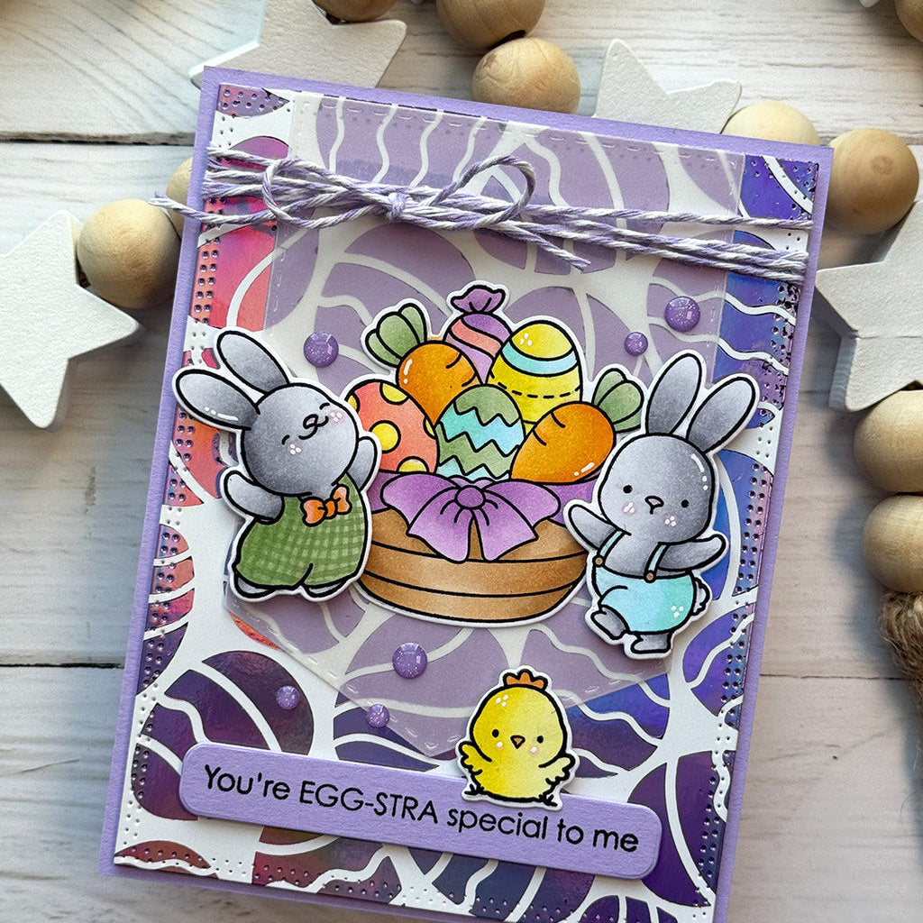 Pink and Main Fairy Wings Lilac CheerFoil Roll pmf362 bunnies and eggs