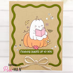 Pink and Main Fall Bookish Rub-ons pmr018 ghost reading