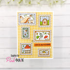 Pink and Main Fall Gingham 8.5 x 5.5 inch Paper Pack pmp177 acorns