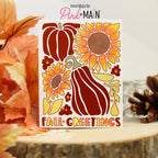 Pink and Main Fall Greetings Stencil and Foilables Sheets Set flowers