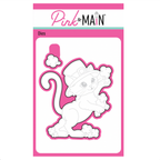 Pink and Main February Cat Clear Stamp and Die Set image 2