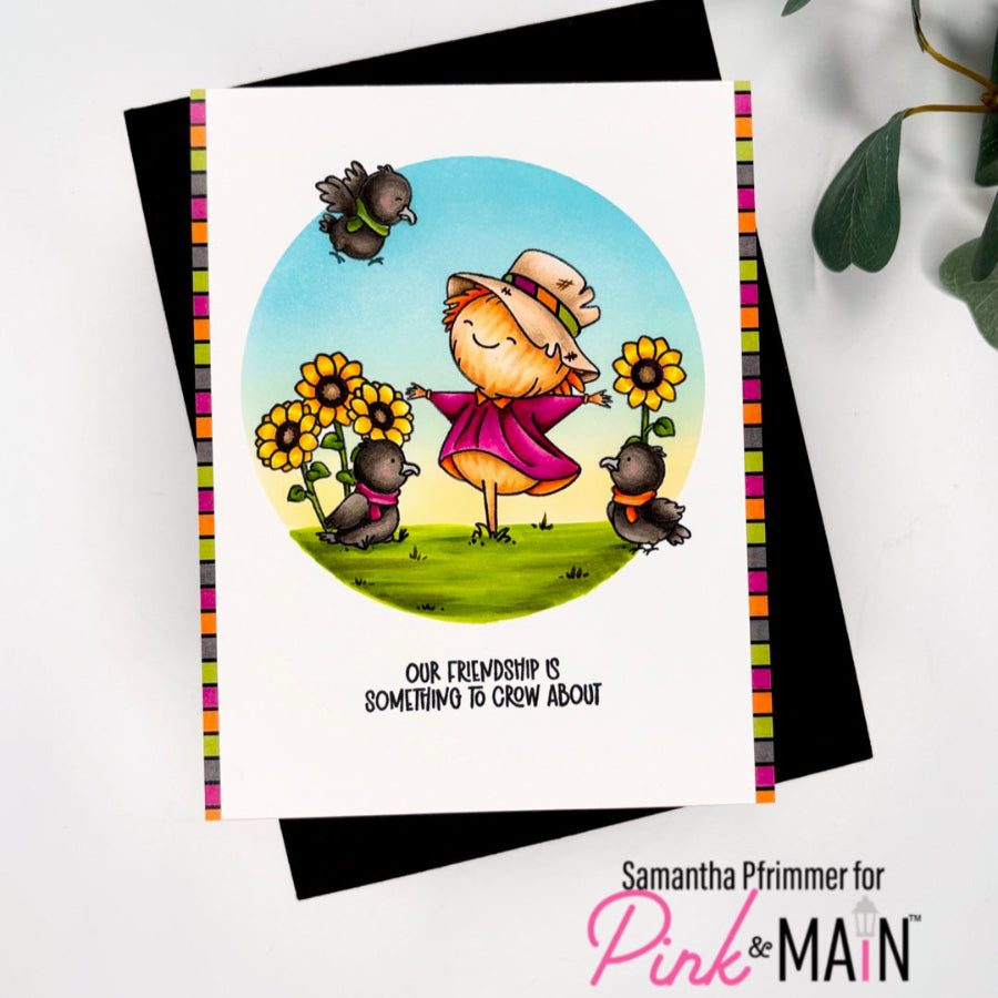 Pink and Main Field of Dreams Clear Stamps pm0812 crows
