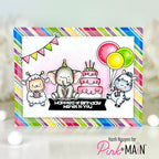 Pink and Main Filled With Joy Clear Stamps pm0859 balloons