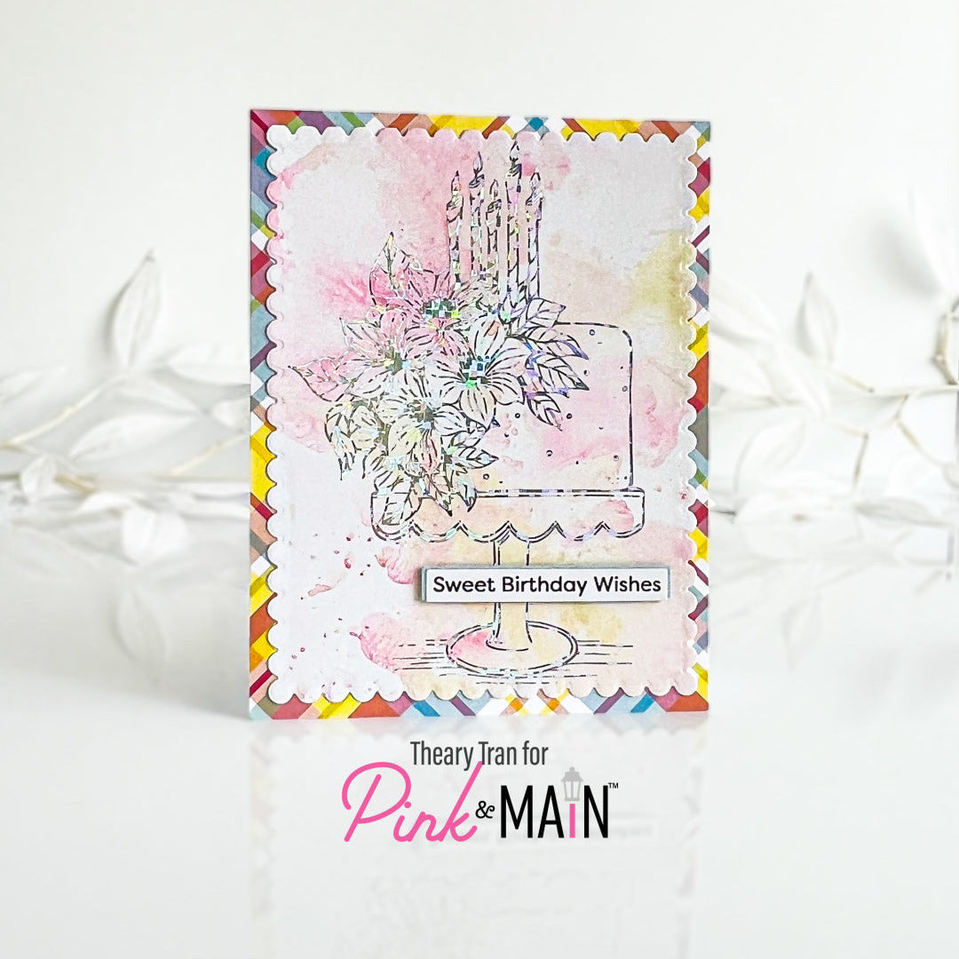 Pink and Main Floral Cake Foilables Panels pmf308 cake