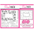 Pink and Main Floral Frames Clear Stamp and Die Set