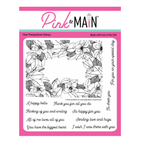 Pink and Main Floral Frames Clear Stamp and Die Set image 1