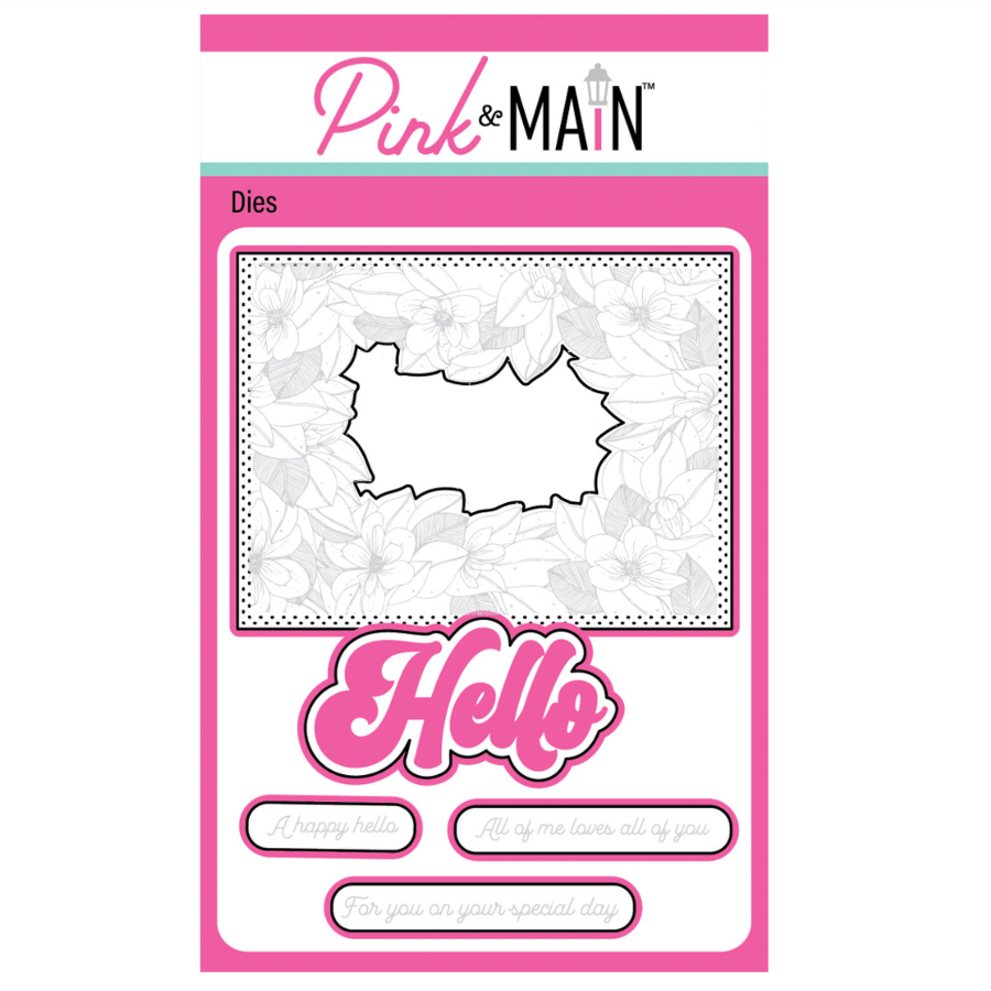 Pink and Main Floral Frames Clear Stamp and Die Set image 2