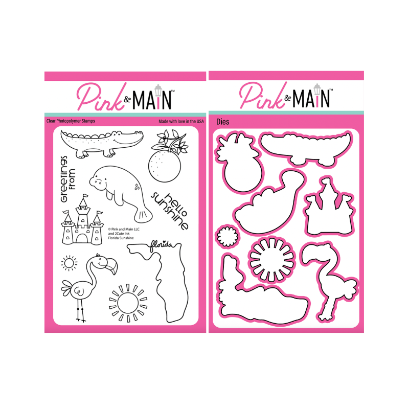Pink and Main Florida Sunshine Clear Stamp and Die Set