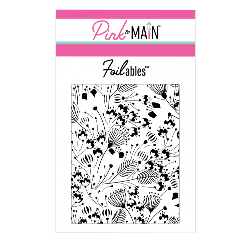 Pink and Main Flowers in the Breeze Foilables Panels pmf338