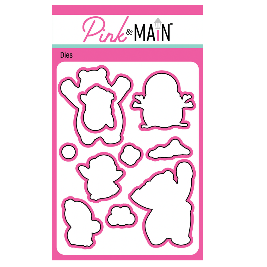 Pink and Main Flurry of Fun Clear Stamp and Die Set image 2
