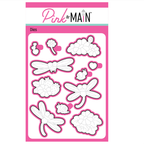Pink and Main Fluttering By Clear Stamp and Die Set image 2